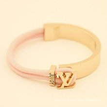 Prix ​​d&#39;usine Concise English Letter Bracelets en métal élastique pour fille FB56